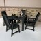 Highwood Usa Weatherly 5pc Square Outdoor Patio Furniture Dining Set AD-DNW44-BKE - alternate 2